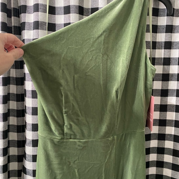 New W/Tag, Sage Green,  Velvet, Kira style Birdy Grey bridesmaid dress - Picture 2 of 5